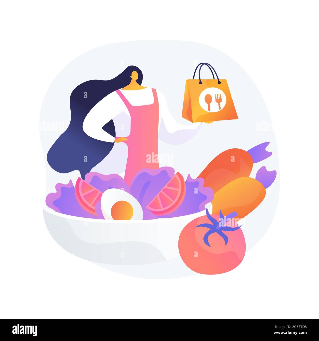 Meal prep Service abstrakte Konzept Vektor-Illustration. Stock Vektor