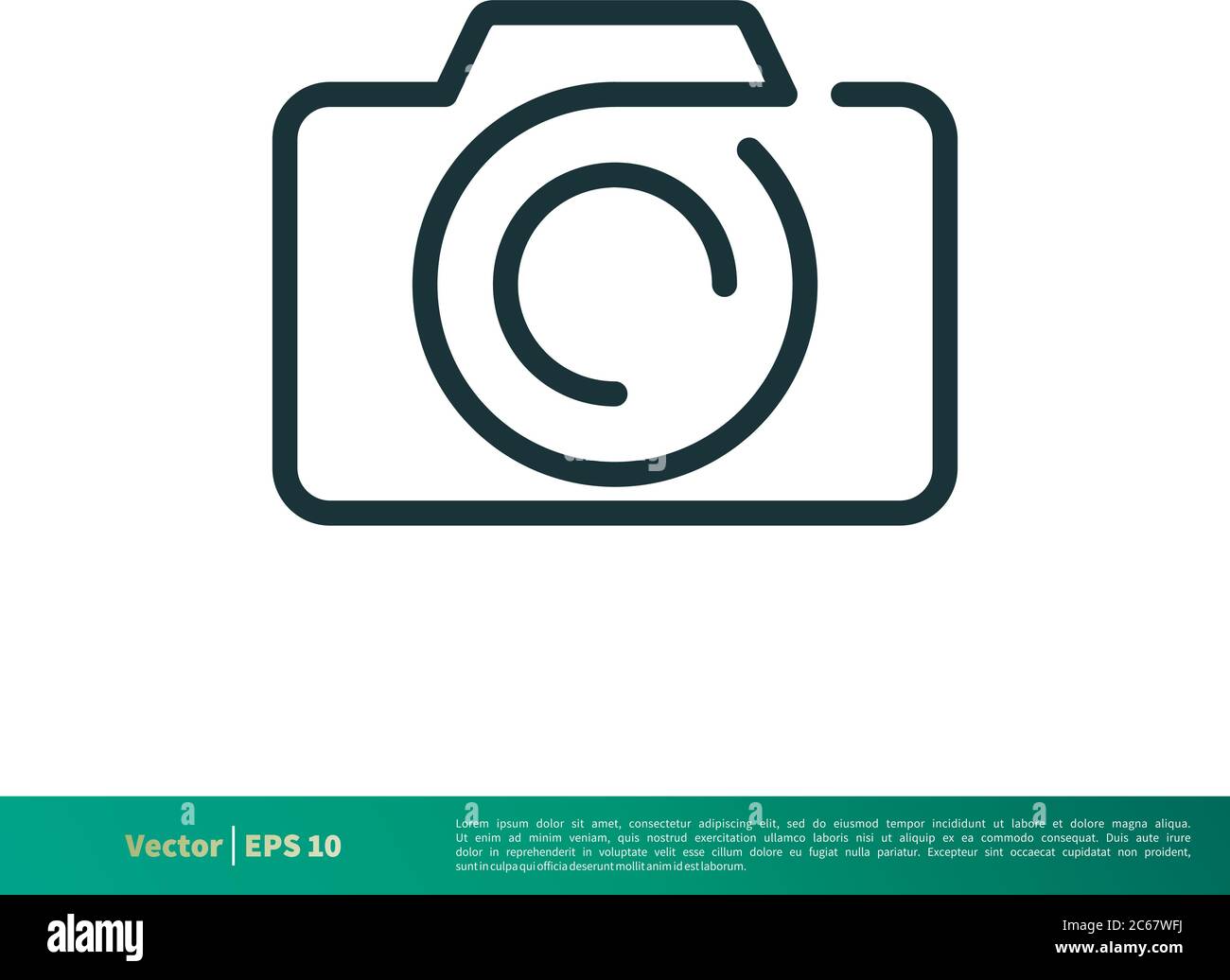 Kamera Symbol Vektor Logo Vorlage Illustration Design. Editierbarer Vektor EPS 10. Stock Vektor