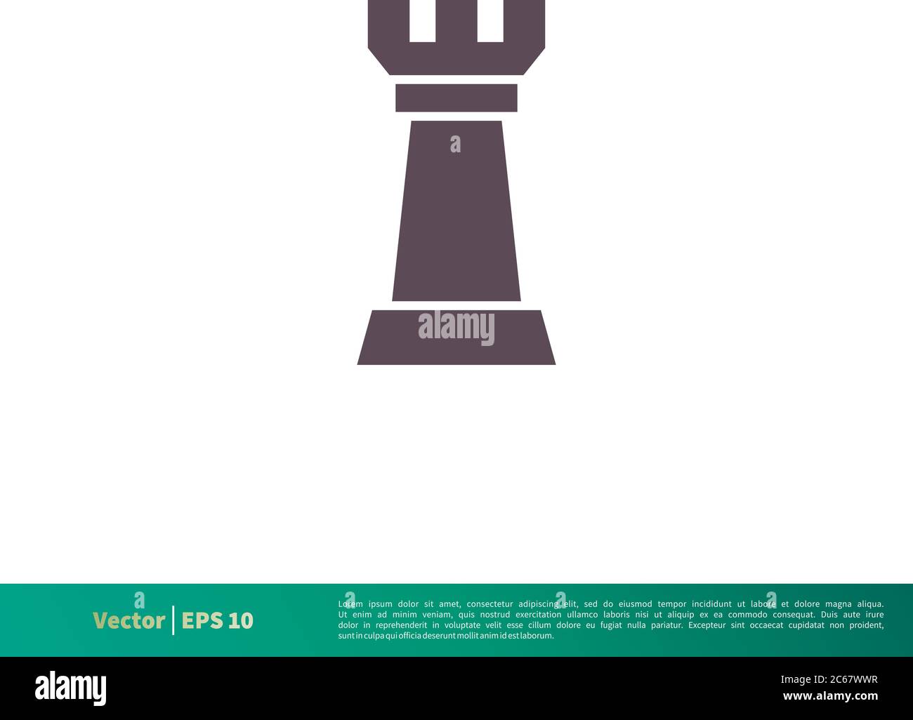 Rook Chess Icon Vektor Logo Vorlage Illustration Design. Editierbarer Vektor EPS 10. Stock Vektor