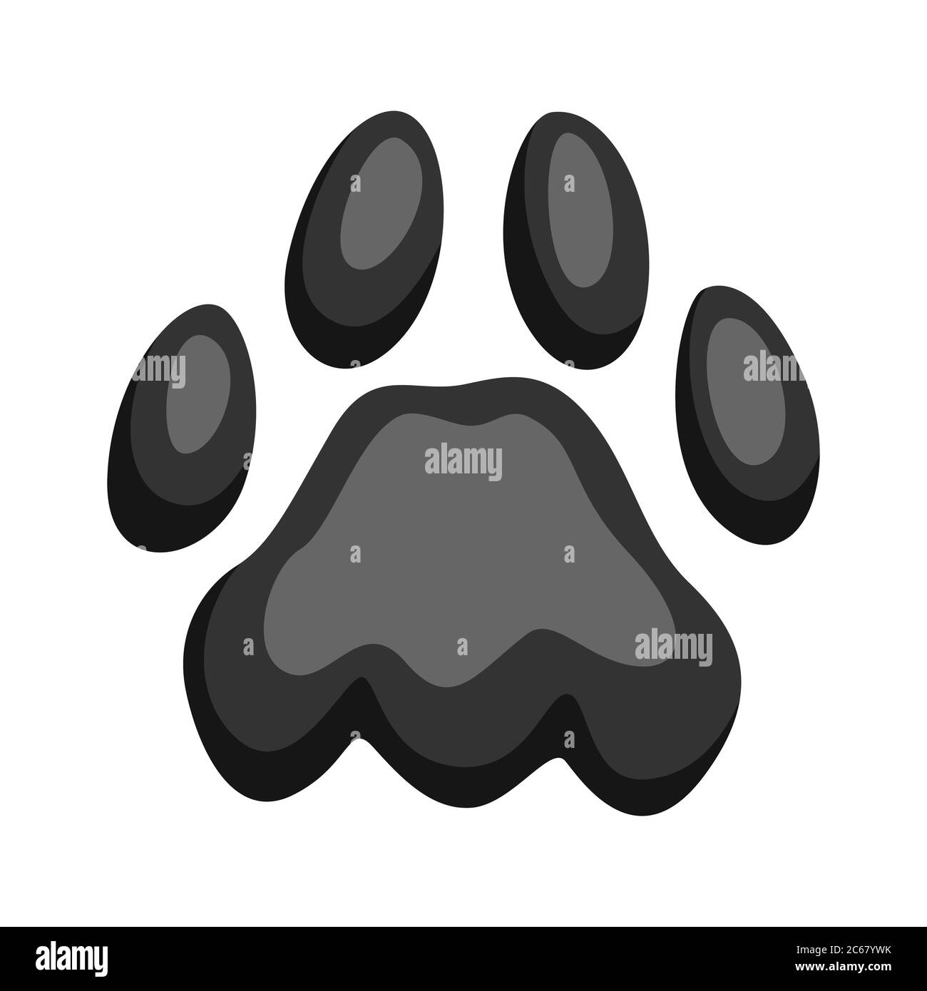 Abbildung der Katze Pfote drucken. Stock Vektor