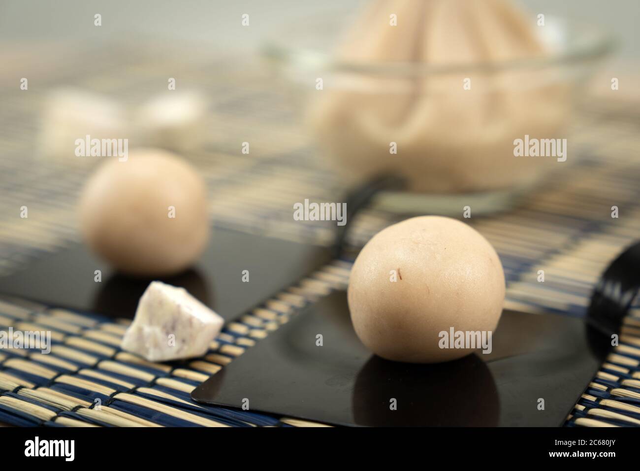Asiatische Stil Taro oder Yam Paste Stockfoto