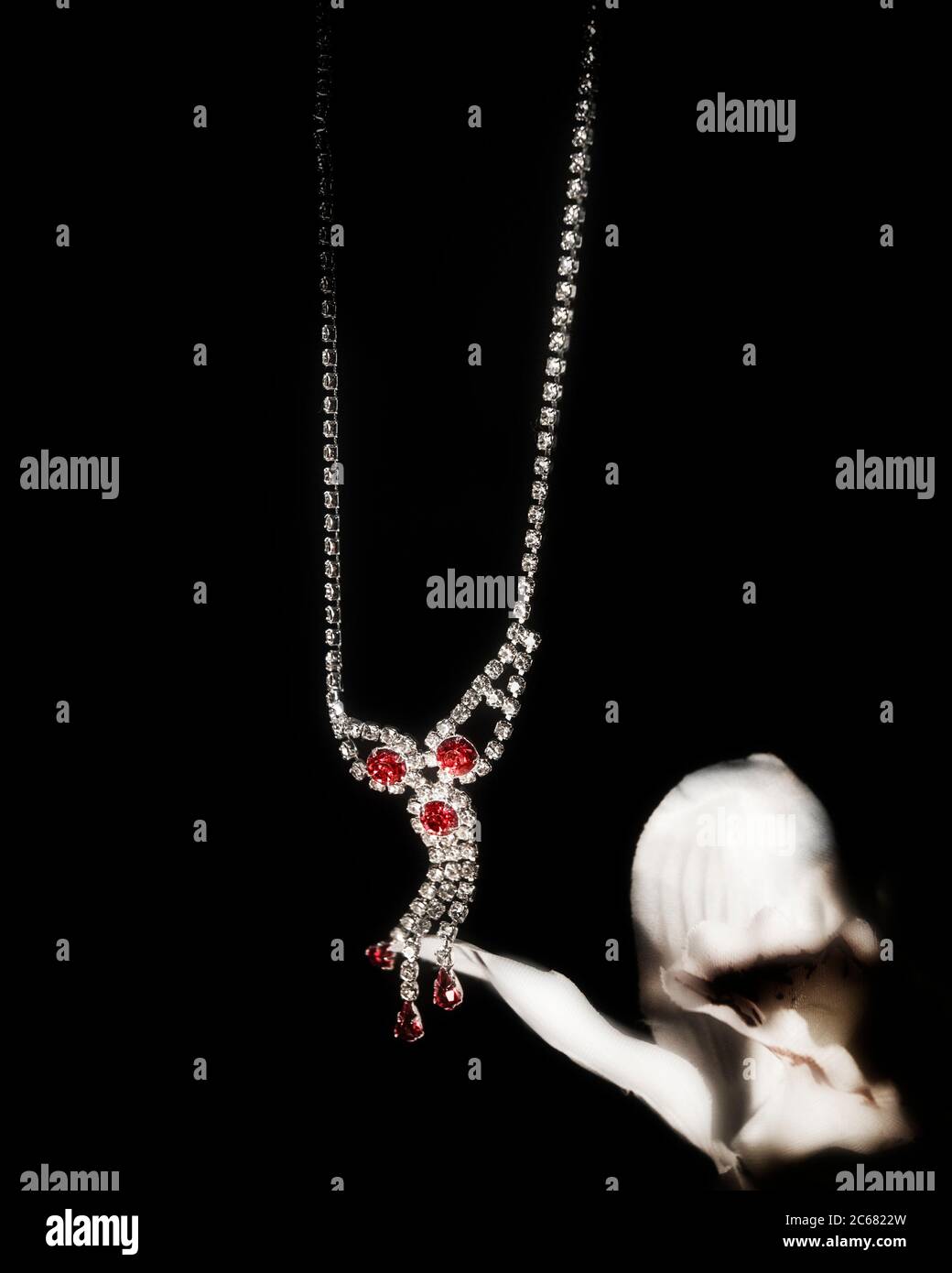 Schmuck, Studioaufnahmen, Studiofotografie, Halsketten, hochwertige Werbebilder Stockfoto