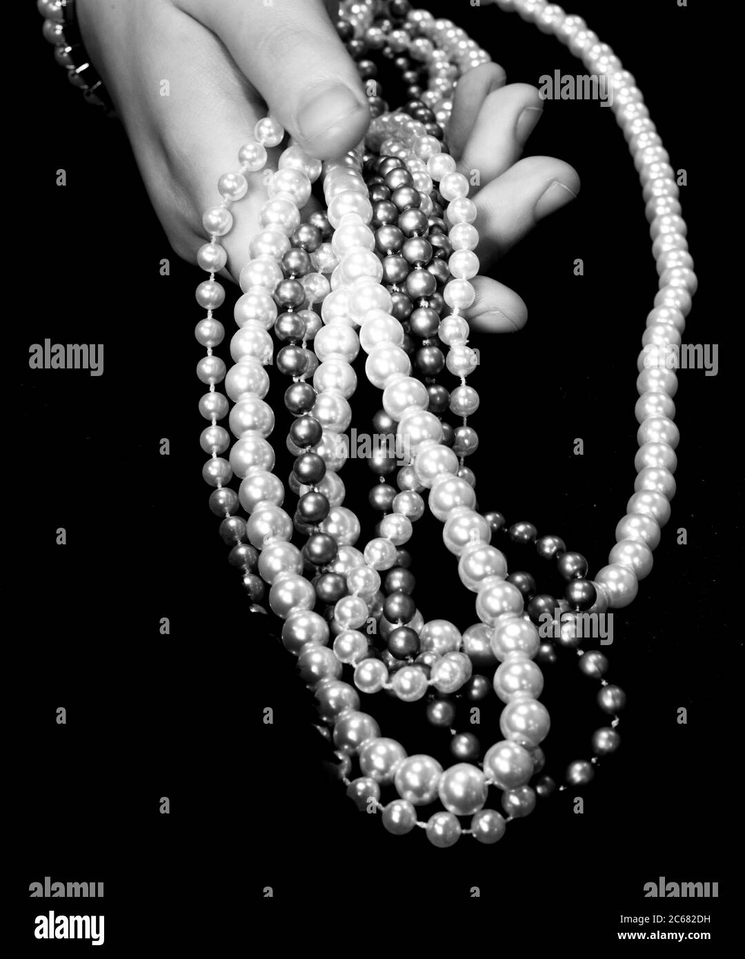Schmuck, Studioaufnahmen, Studiofotografie, Halsketten Stockfoto