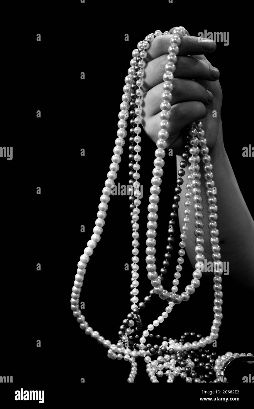 Schmuck, Studioaufnahmen, Studiofotografie, Halsketten Stockfoto