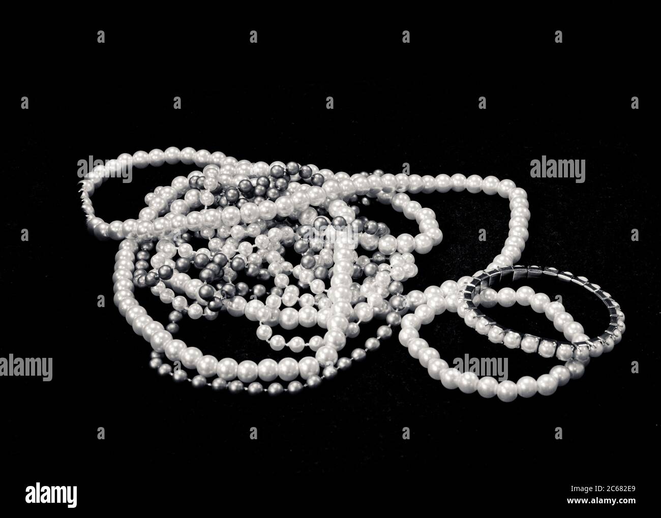 Schmuck, Studioaufnahmen, Studiofotografie, Halsketten Stockfoto