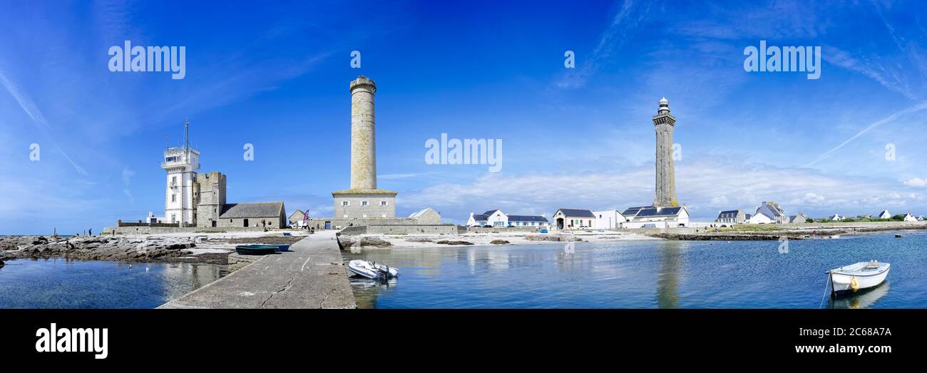 Panoramablick auf Penmarch, Bretagne, Frankreich, Europa Stockfoto