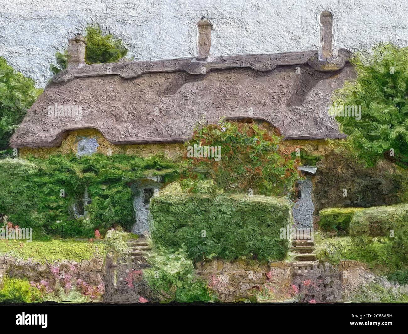 Schöne Natur gemalt Landschaft Landschaften Stockfoto