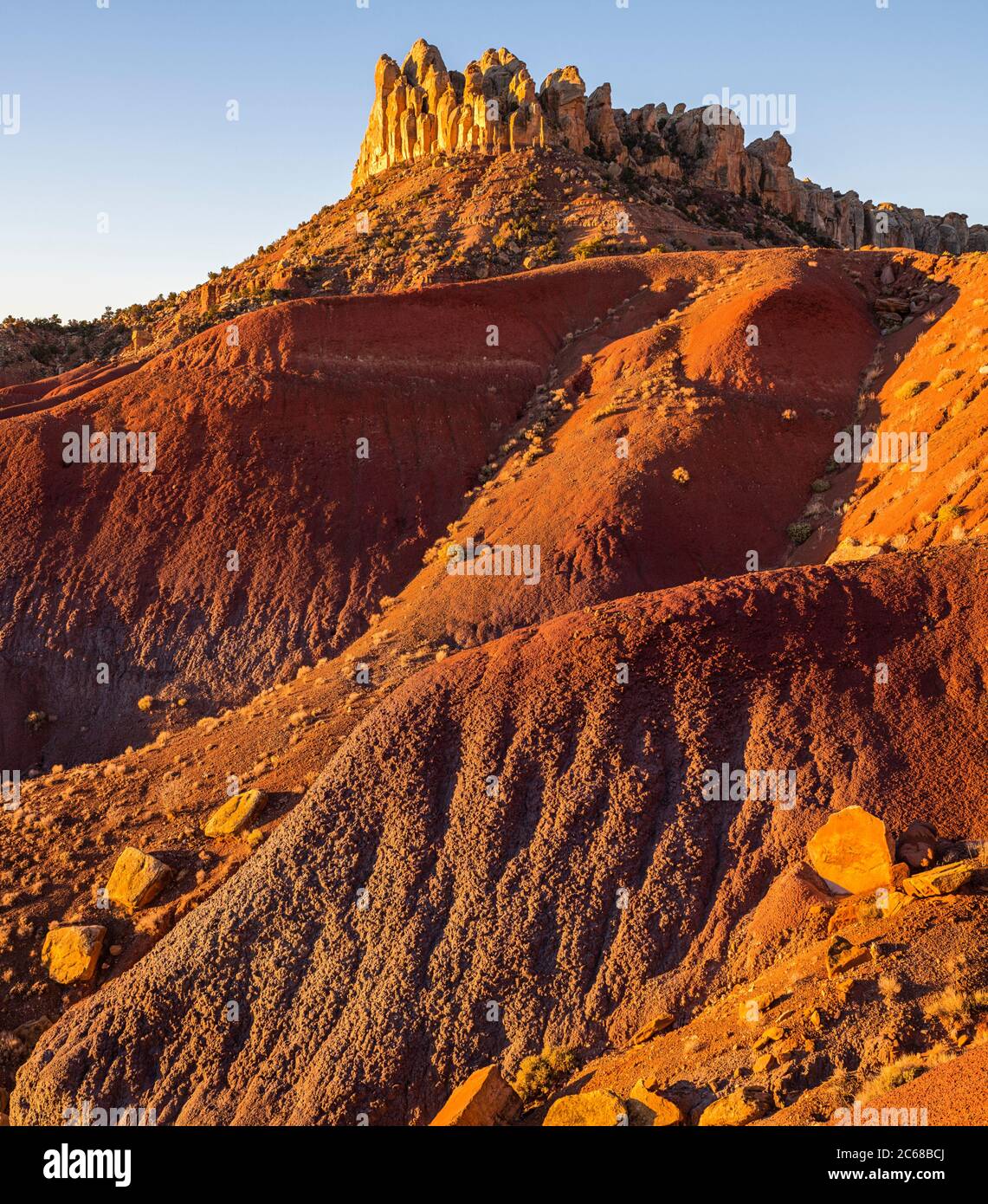 Blick auf den Berggipfel, Grand Staircase, Escalante National Monument, Utah, USA Stockfoto
