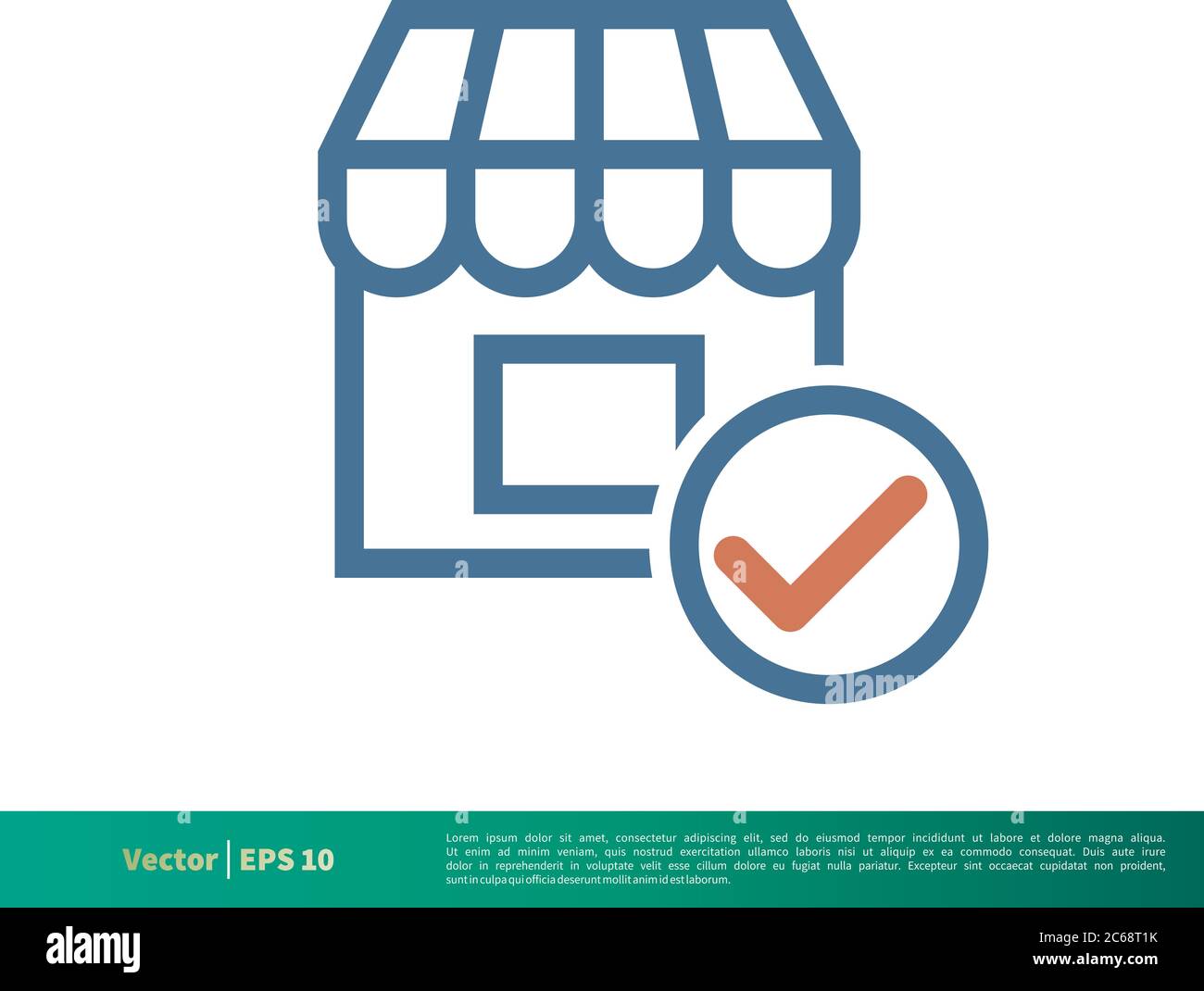 Shop, Shop Symbol Vektor Logo Vorlage Illustration Design. Editierbarer Vektor EPS 10. Stock Vektor