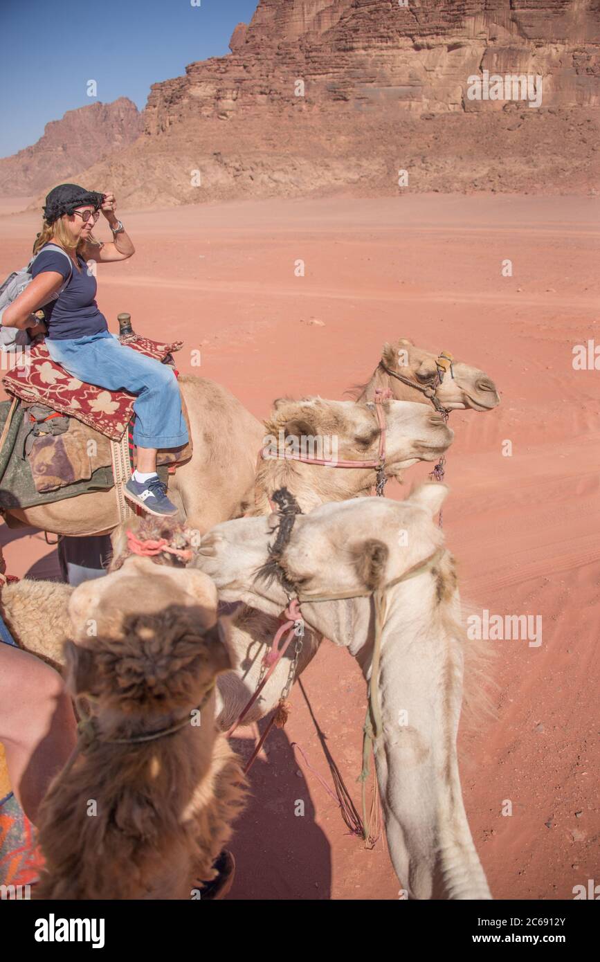Asien, Naher Osten, Jordanien, Wadi Rum Stockfoto
