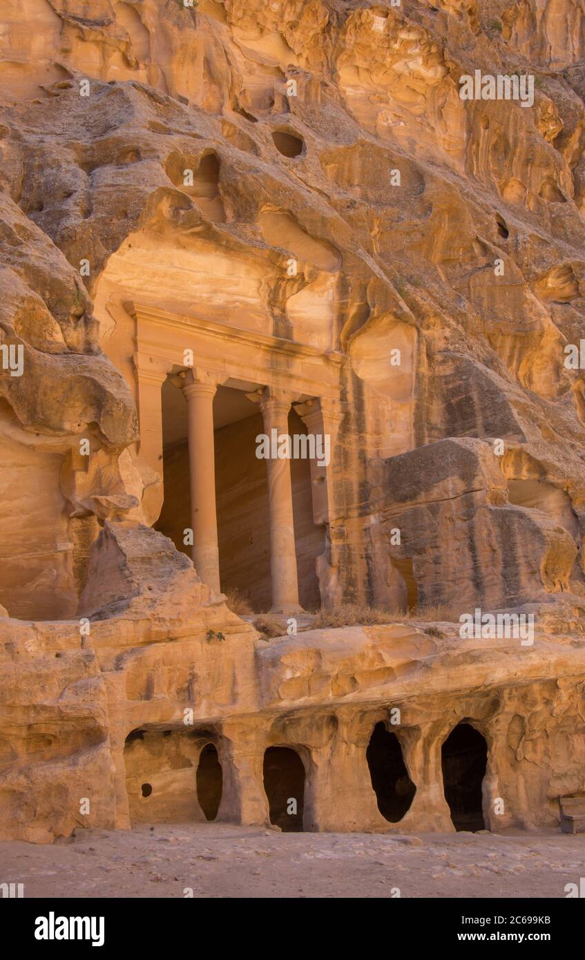 Asien, Naher Osten, Jordanien, Little Petra Stockfoto