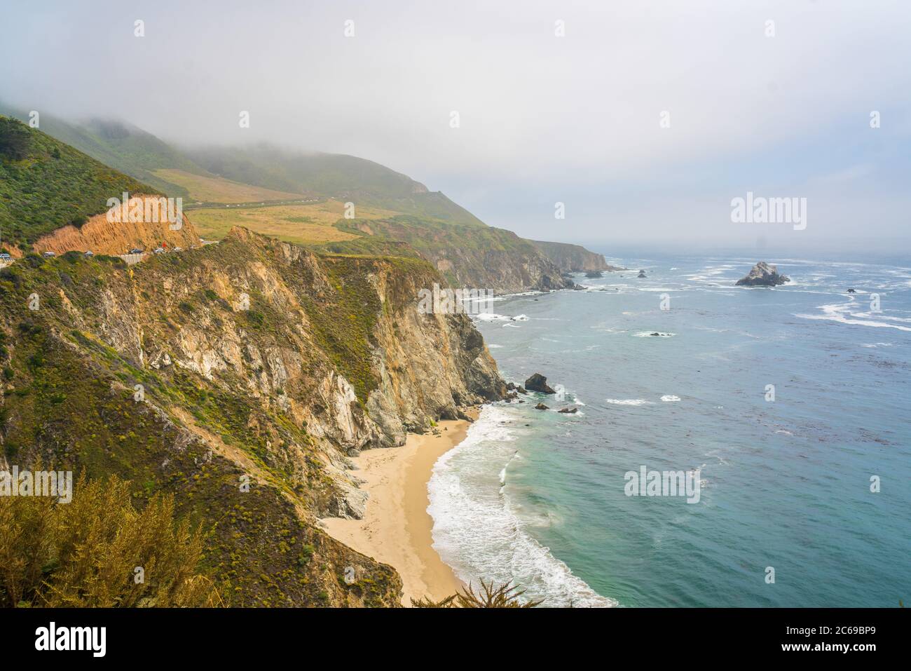 Die Küste bei Big Sur in Kalifornien. Stockfoto