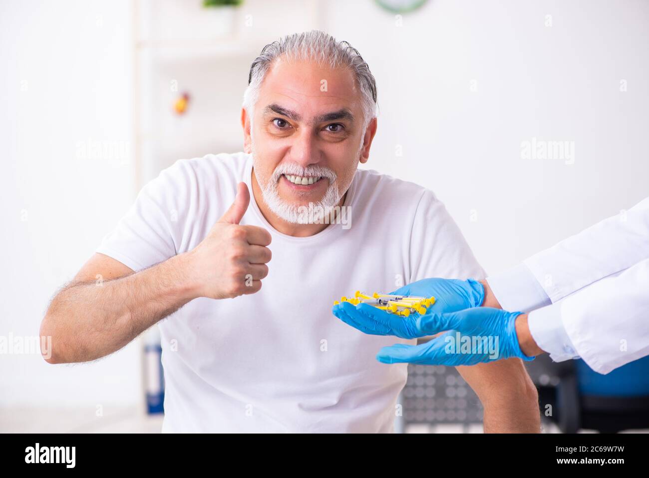 Patient leidet an Diabetes Hausarzt Stockfoto