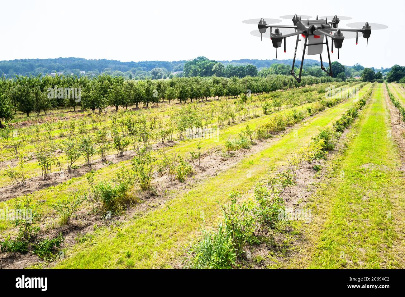 Landwirtschaft Industrie Landtechnik Auf Dem Pflanzenfeld Oder Bauernhof Stockfoto