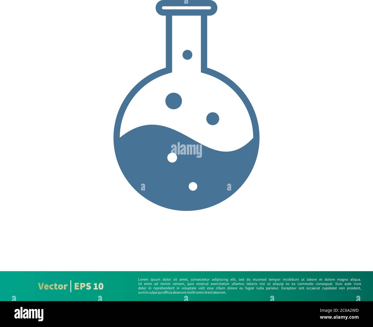 Flasche Labor Glas Symbol Vektor Logo Vorlage Illustration Design. Editierbarer Vektor EPS 10. Stock Vektor