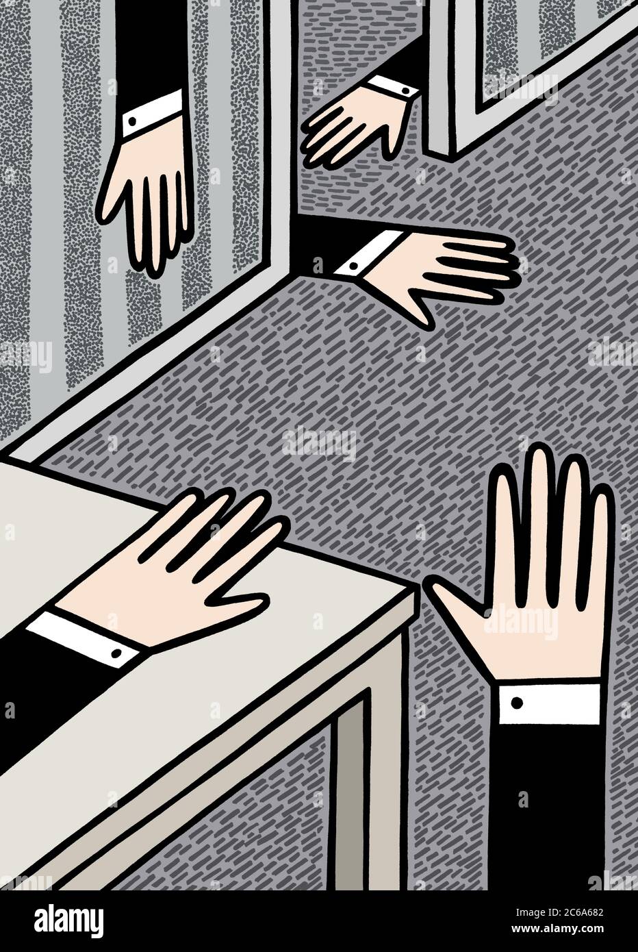 Bitte halten Sie Abstand Stockfoto