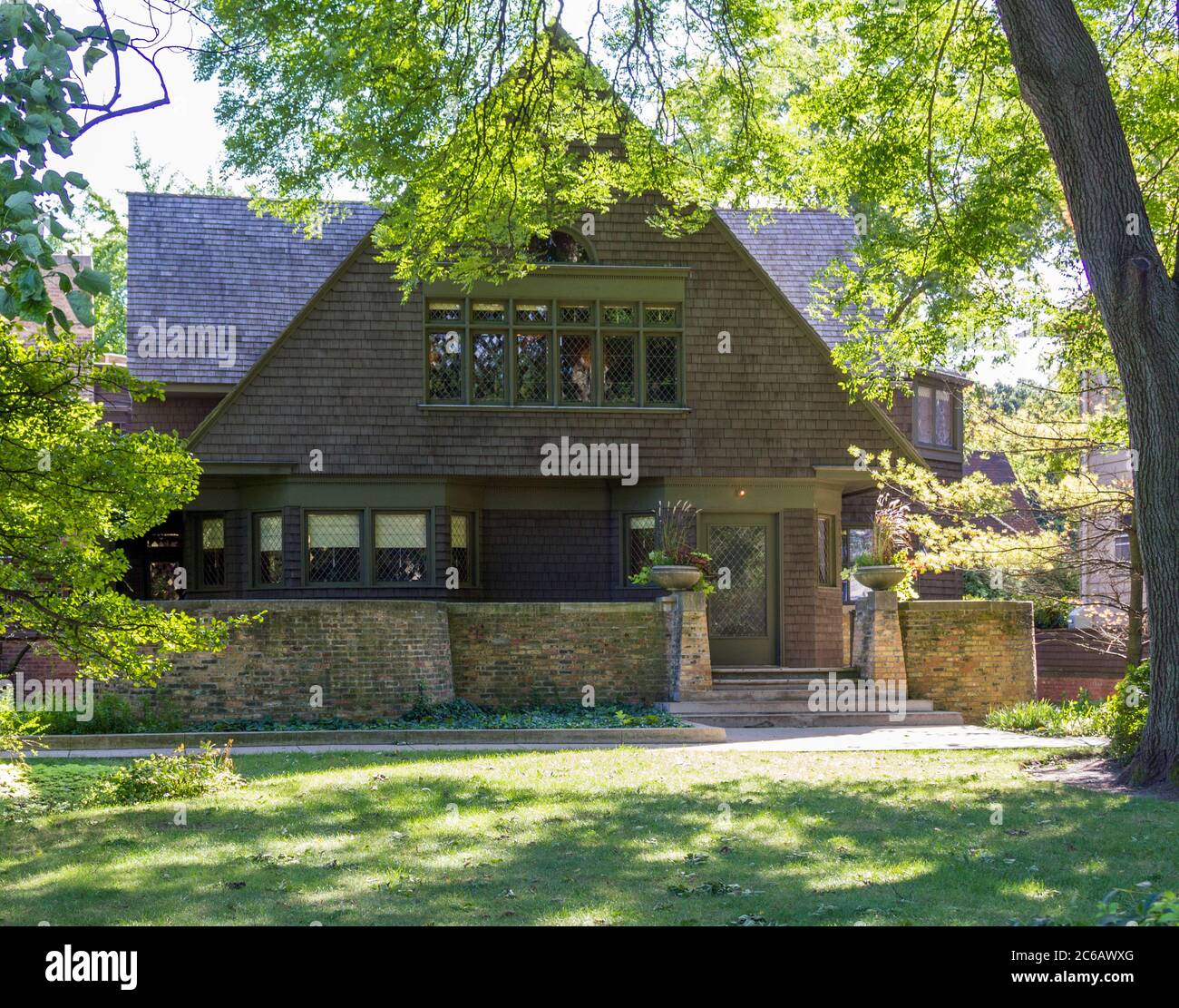 Frank Lloyd Wright home und Studio, 951 Chicago Avenue, Oak Park, Illinois, USA Stockfoto