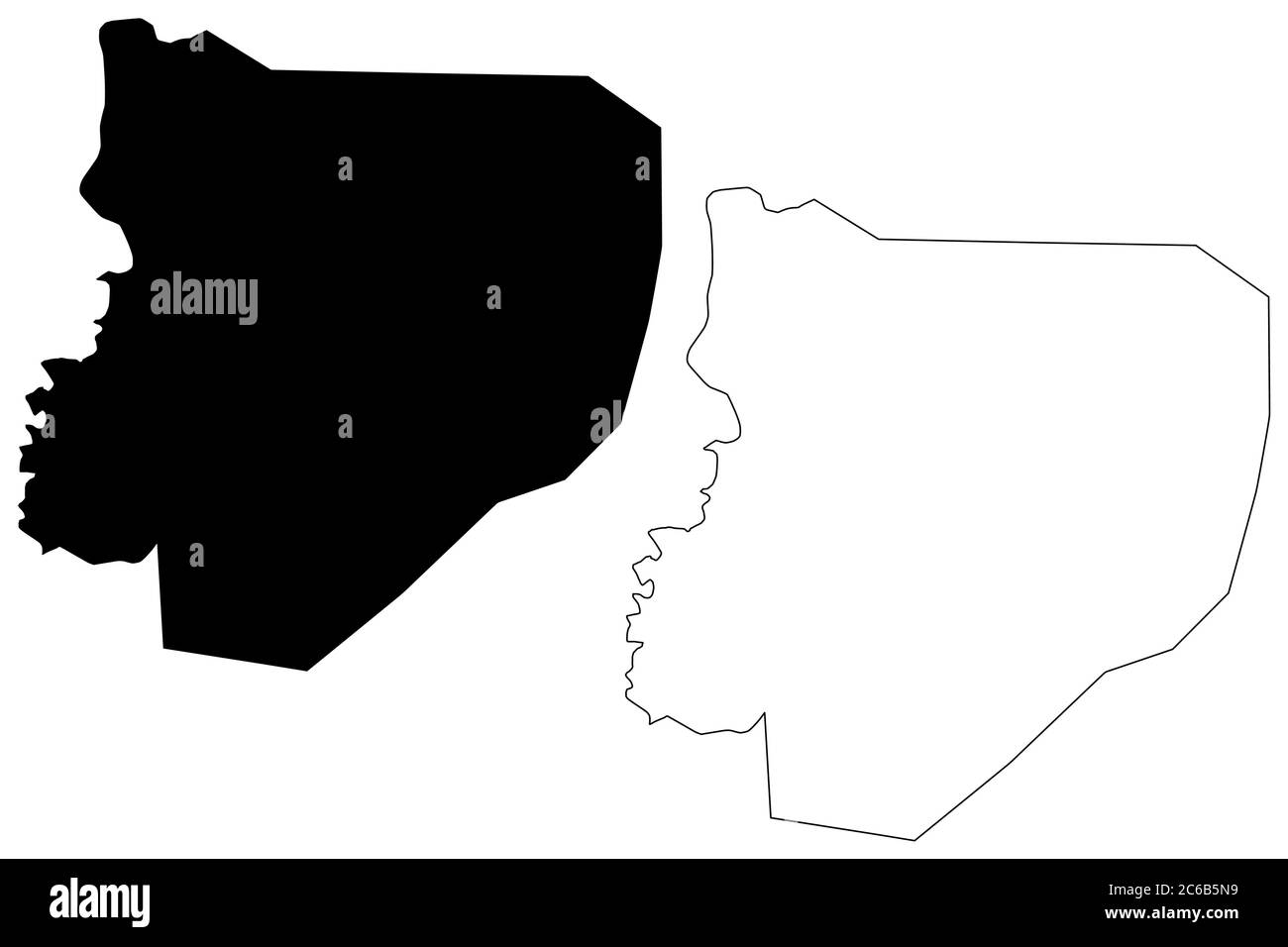 Belmopan City (Belize) Karte Vektor Illustration, Skizze Stadt Belmopan Karte Stock Vektor