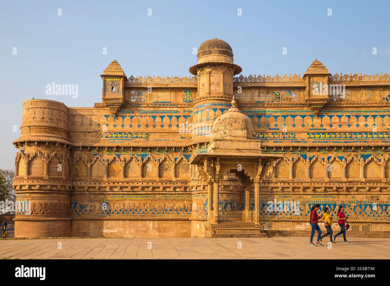 Man Singh Palace, Gwalior Fort, Gwalior, Madhya Pradesh, Indien, Asien Stockfoto