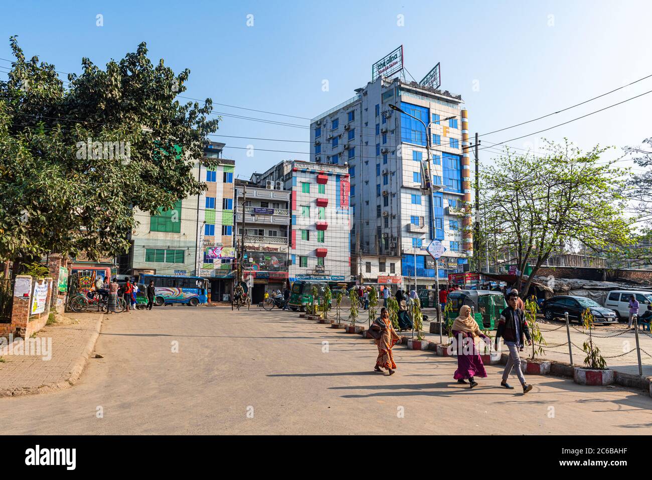 Platz vor dem historischen Bahnhof, Chittagong, Bangladesch, Asien Stockfoto