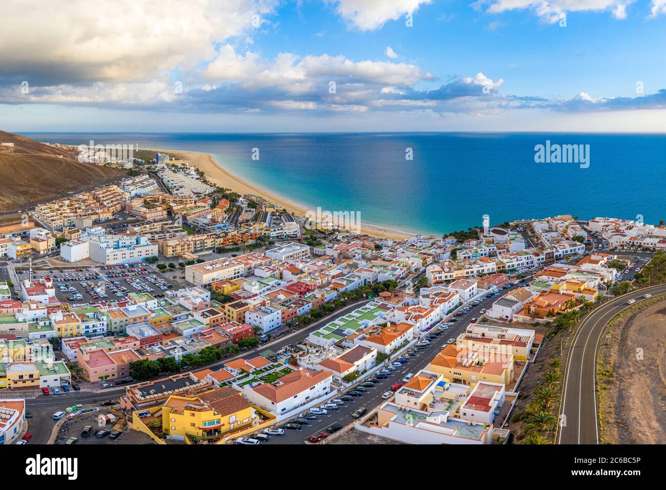 Morro Jable und Playa del Matorral, Fuerteventura, Kanarische Inseln, Spanien, Atlantik, Europa Stockfoto