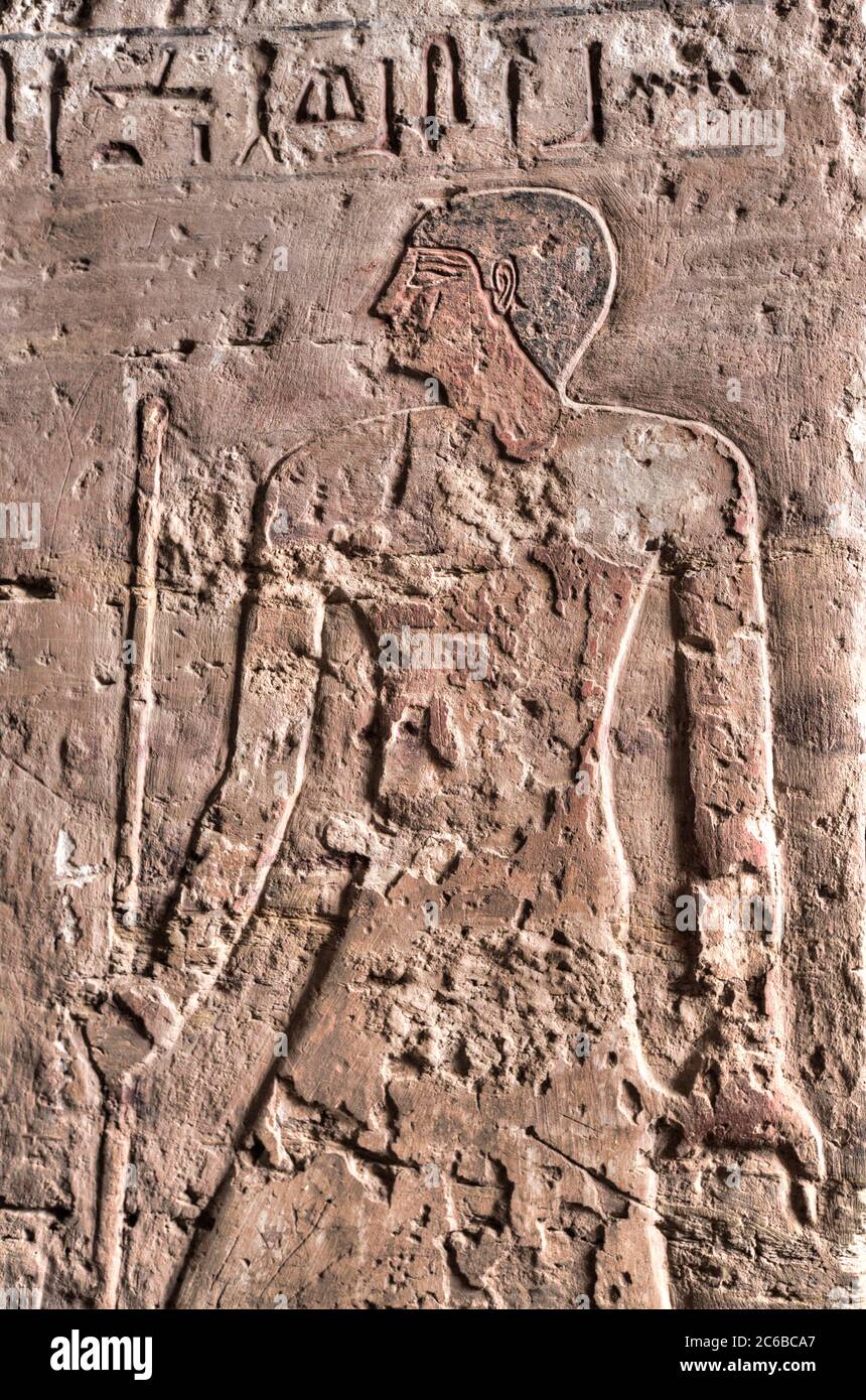 Reliefs, Grab von Mekhu und Sabni, Gräber der Adligen, Assuan, Ägypten, Nordafrika, Afrika Stockfoto