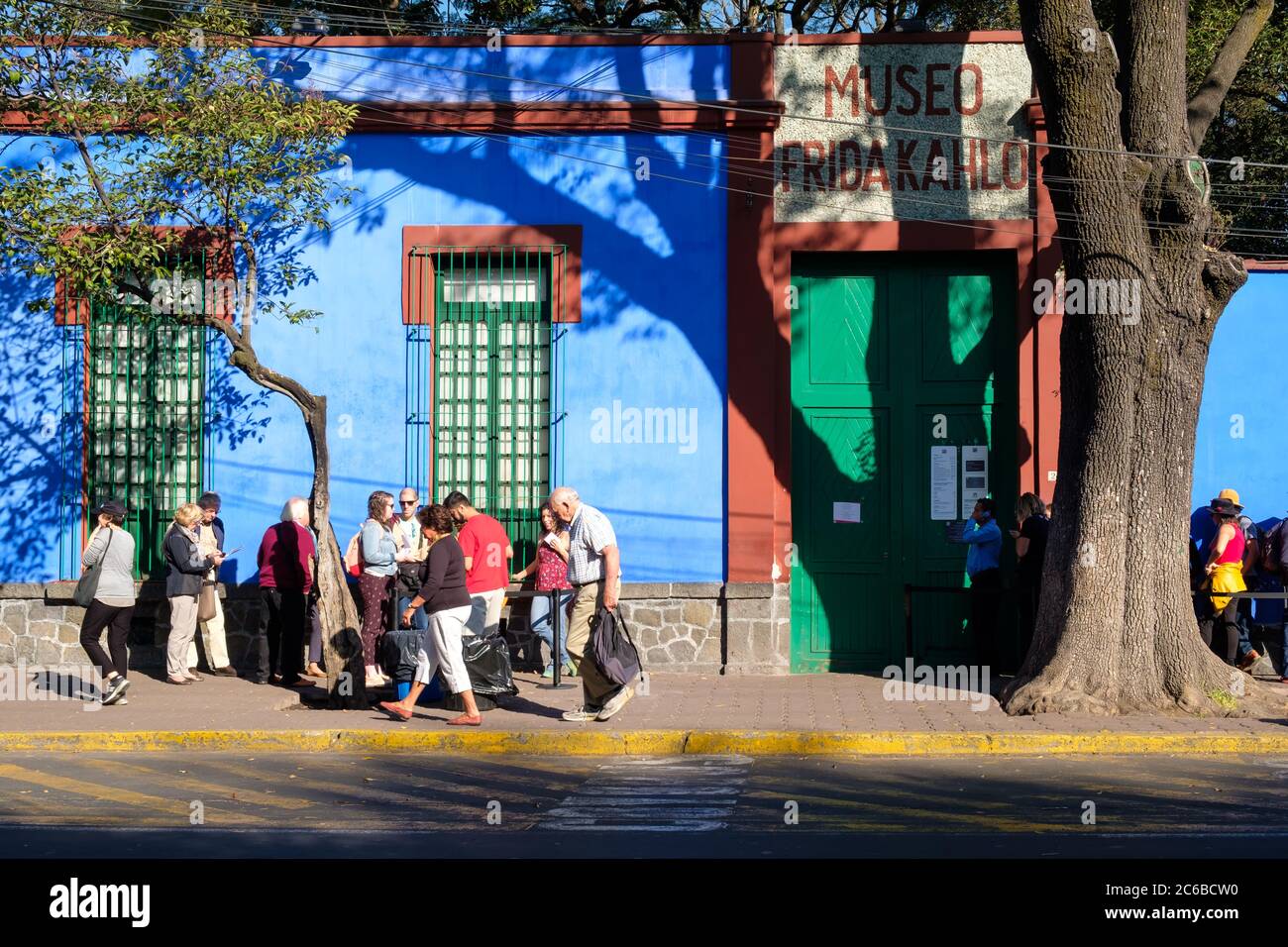 Das Frida Kahlo Museum auch bekannt als das Blaue Haus in Coyoacan in Mexiko-Stadt Stockfoto