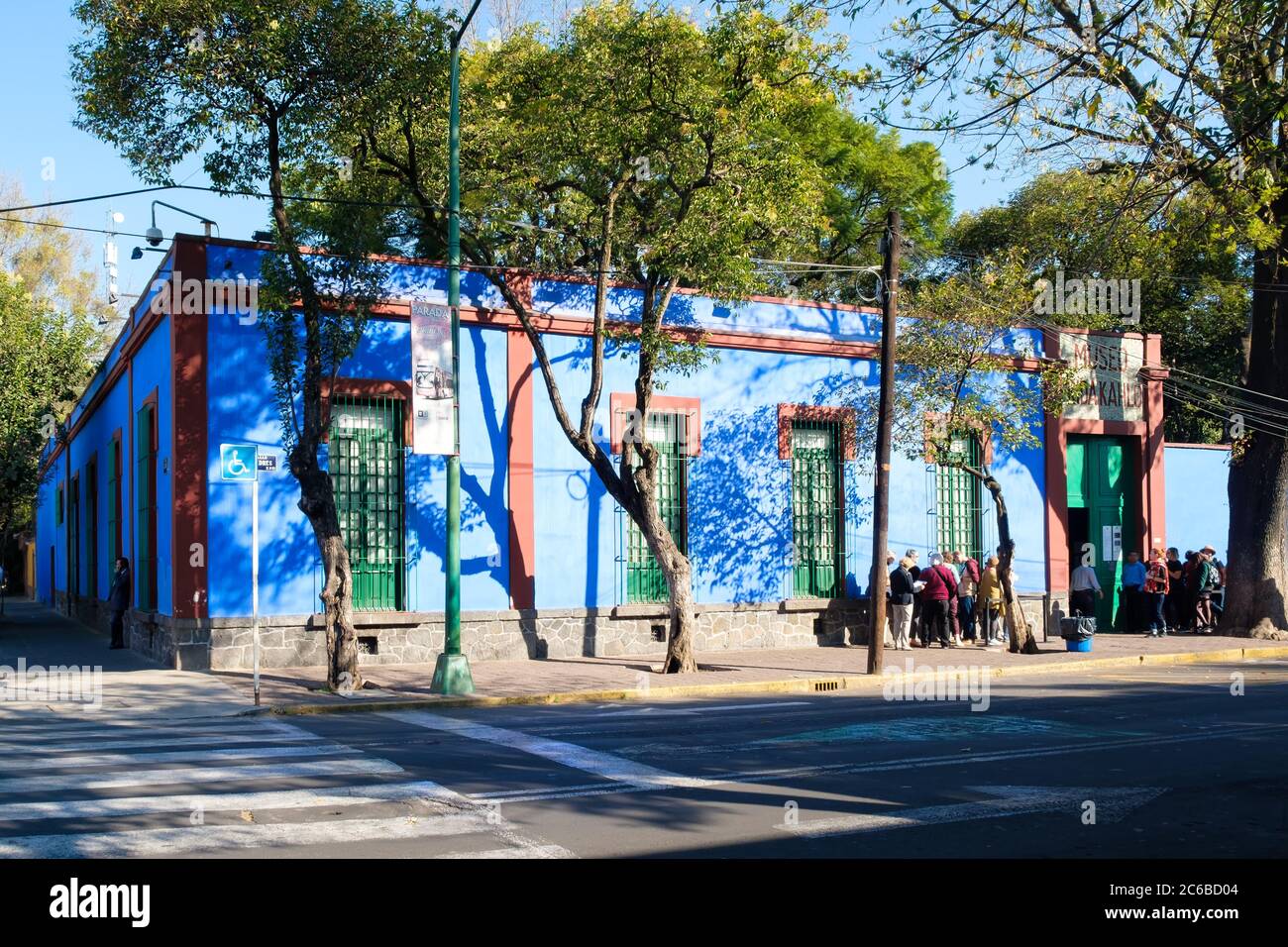 Das Frida Kahlo Museum auch bekannt als das Blaue Haus in Coyoacan in Mexiko-Stadt Stockfoto