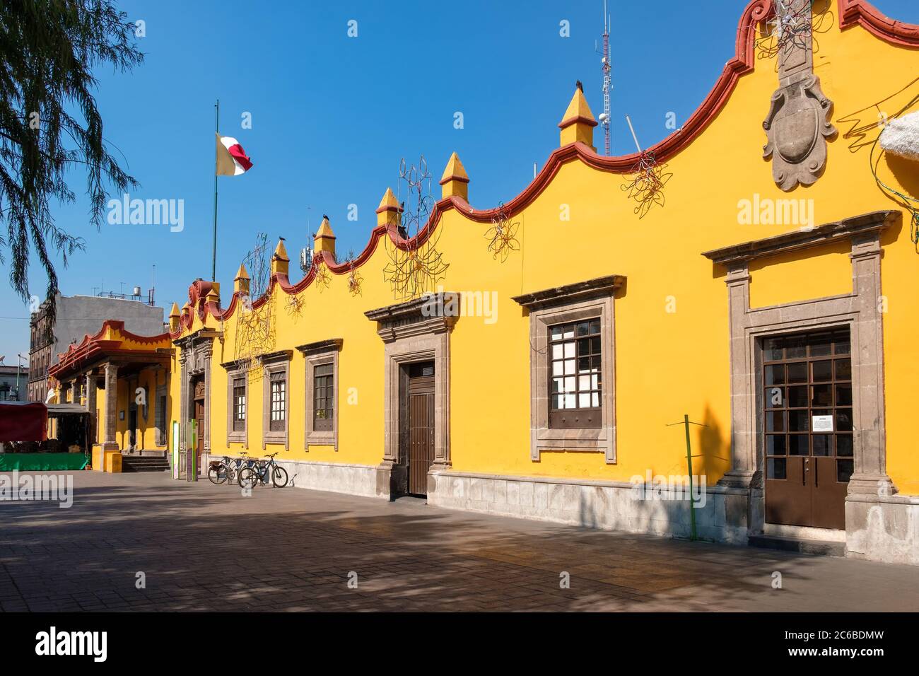 Der koloniale Rathaus Palast in Coyoacan in Mexiko-Stadt Stockfoto