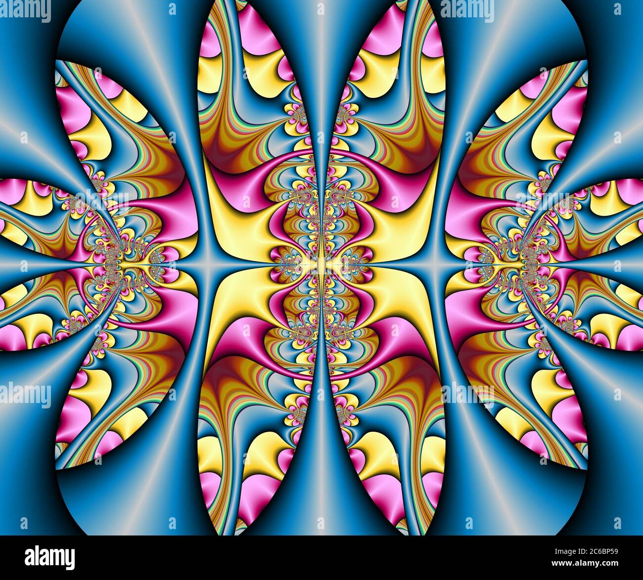 Computer generiert abstrakte bunte fraktale Kunstwerk für kreatives Design, Kunst, Dekoration und Unterhaltung Stockfoto