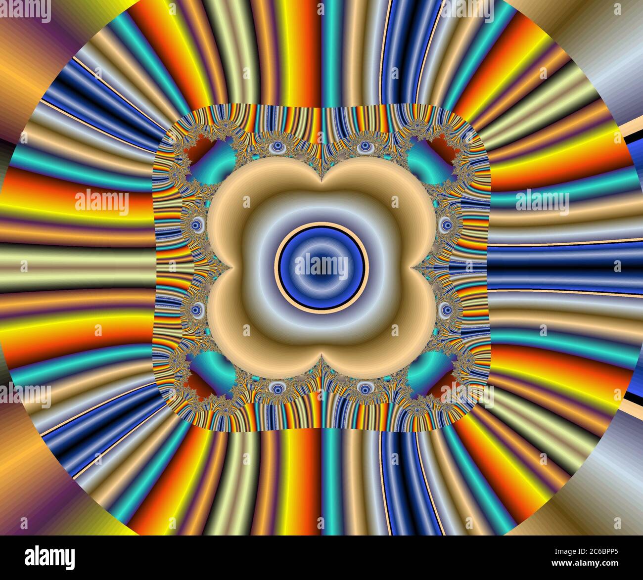 Computer generiert abstrakte bunte fraktale Kunstwerk für kreatives Design, Kunst, Dekoration und Unterhaltung Stockfoto
