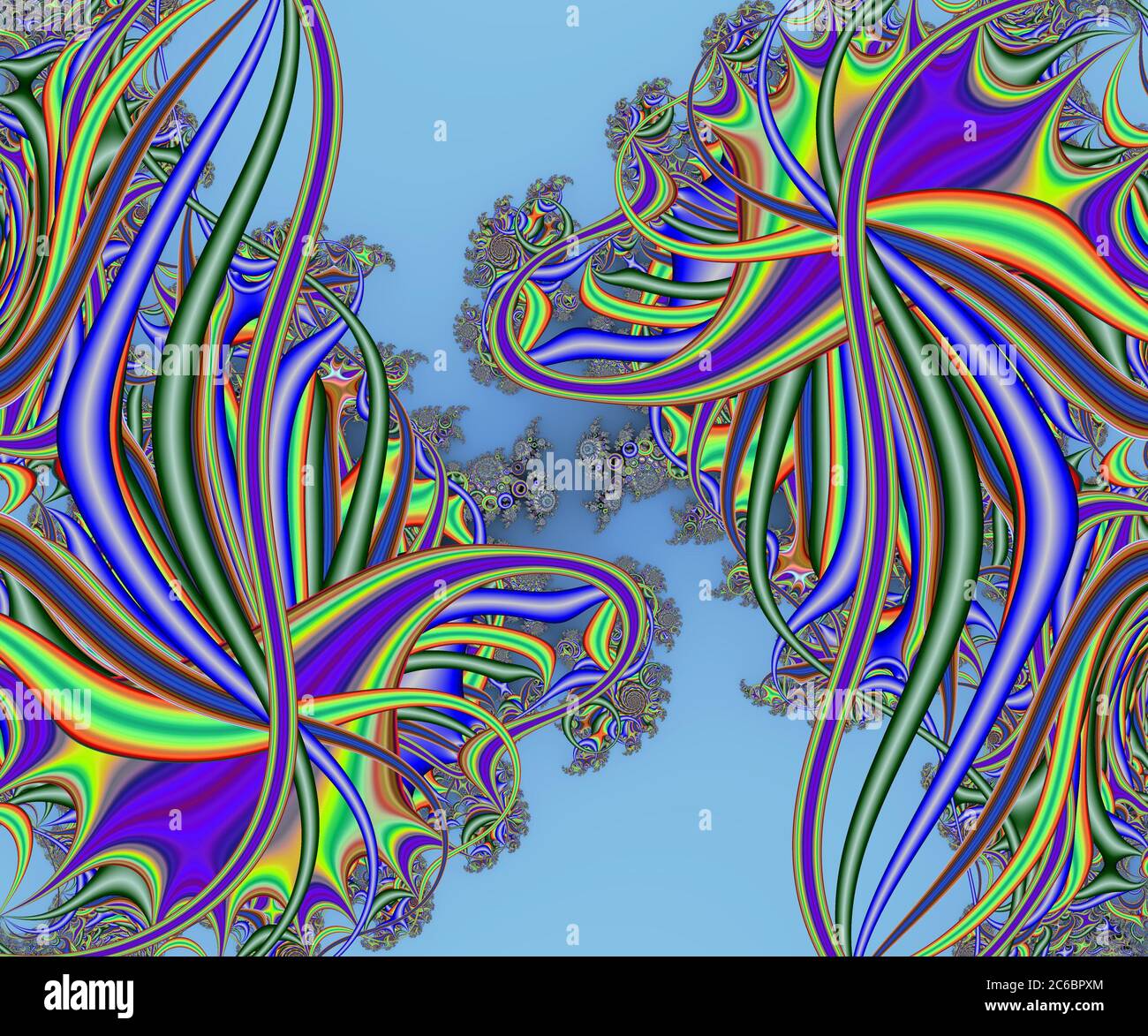 Computer generiert abstrakte bunte fraktale Kunstwerk für kreatives Design, Kunst, Dekoration und Unterhaltung Stockfoto