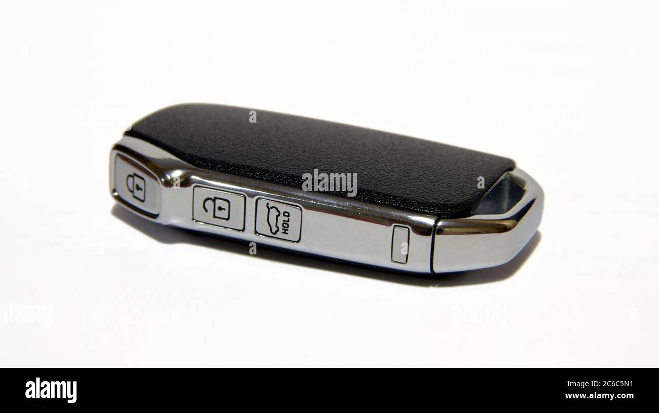 Schwarzer Autoschlüssel mit Zentralverriegelung Stockfoto
