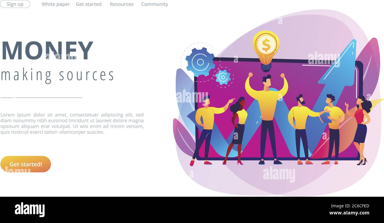 Startseite für das Konzept des intellektuellen Kapitals. Stock Vektor