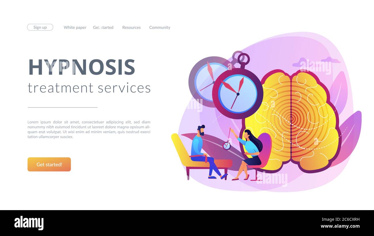 Hypnose Praxis Konzept Landing Page Stock Vektor