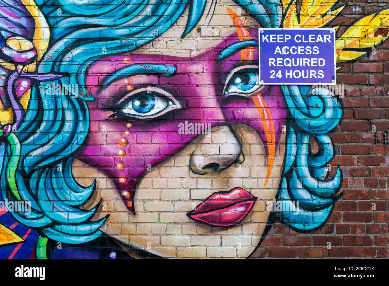 Graffiti, Greenland Street, Baltic Triangle, Liverpool, England Stockfoto