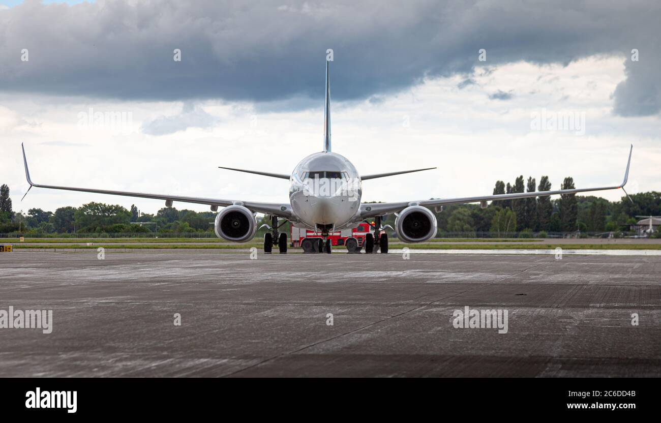 Kiew, Ukraine - 1. Juli 2020: Flugzeug auf dem Bahnsteig des Internationalen Flughafens Boryspil. Boeing 787-9 Dreamliner. TC-LLK TURKISH AIRLINES. Start- Und Landeb Stockfoto