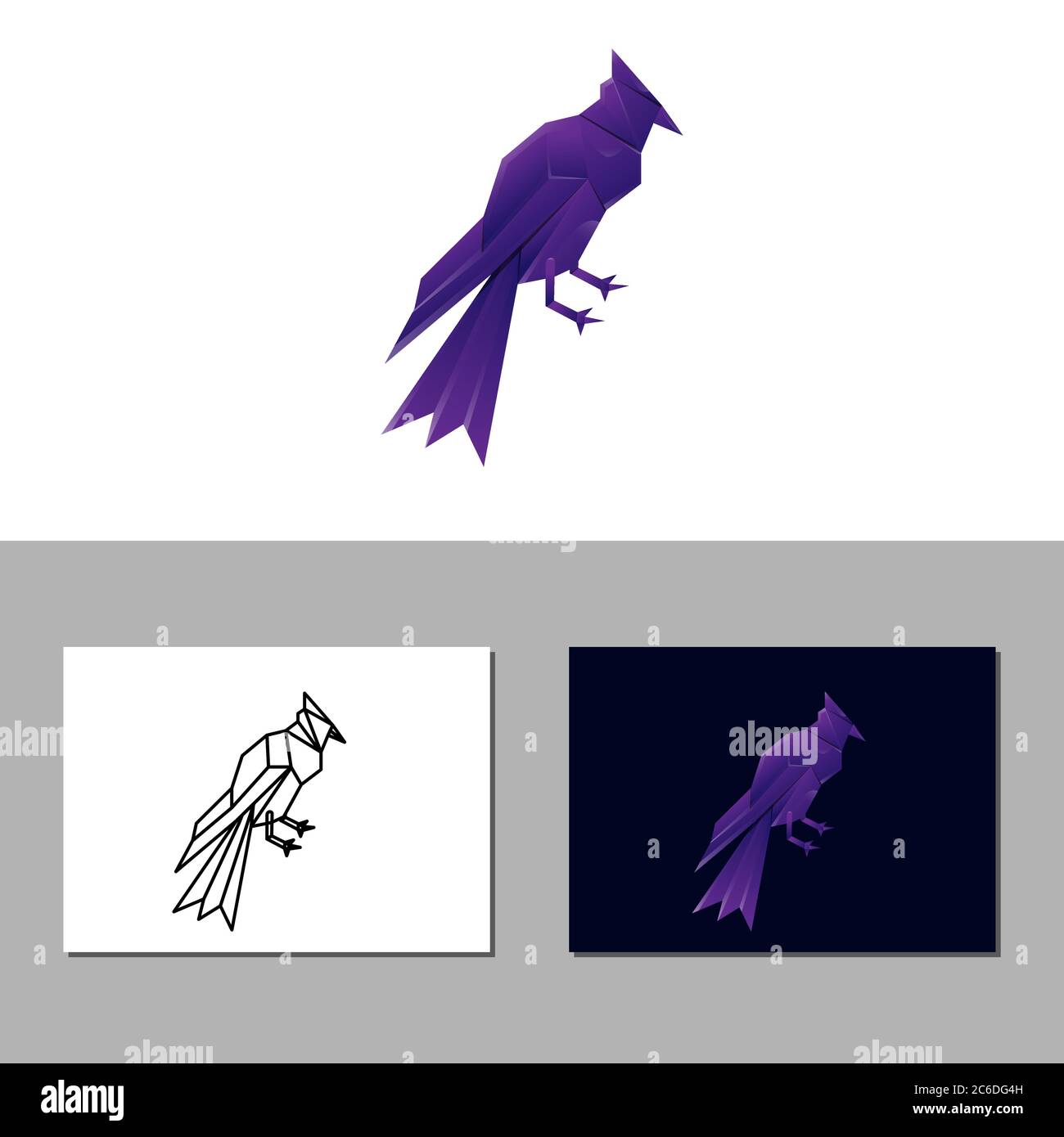 Vogel bunte Vektor Design Vorlage Illustration Stock Vektor