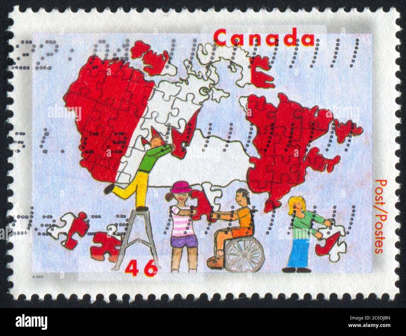 Kanada - Um 2000: Stempel Gedruckt Von Kanada, Zeigt Stampin Die Zukunft  Kinder Briefmarkenwettbewerb Gewinner, Kinder Und Karte Von Kanada, Von  Christi Stockfotografie - Alamy
