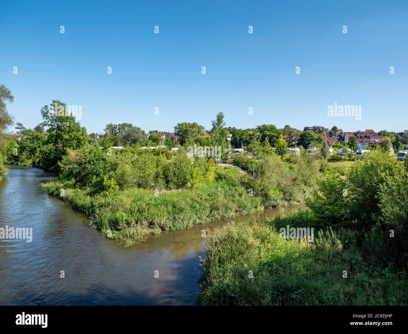 Camping Sole Reisemobil Hafen in Bad Salzungen Thüringen Stockfoto