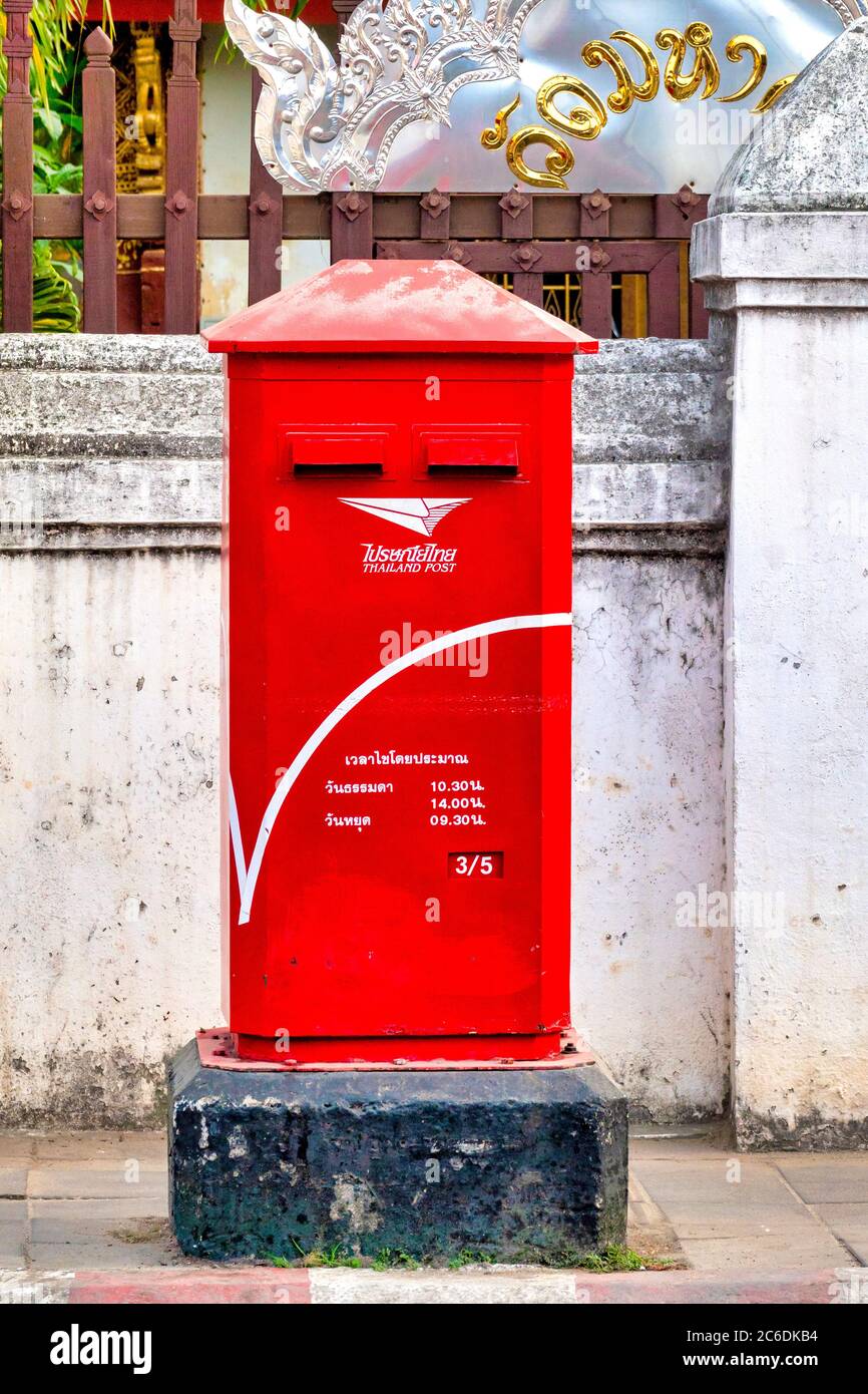Mailbox in Tha Pae Road, Chiang Mai, Thailand Stockfoto