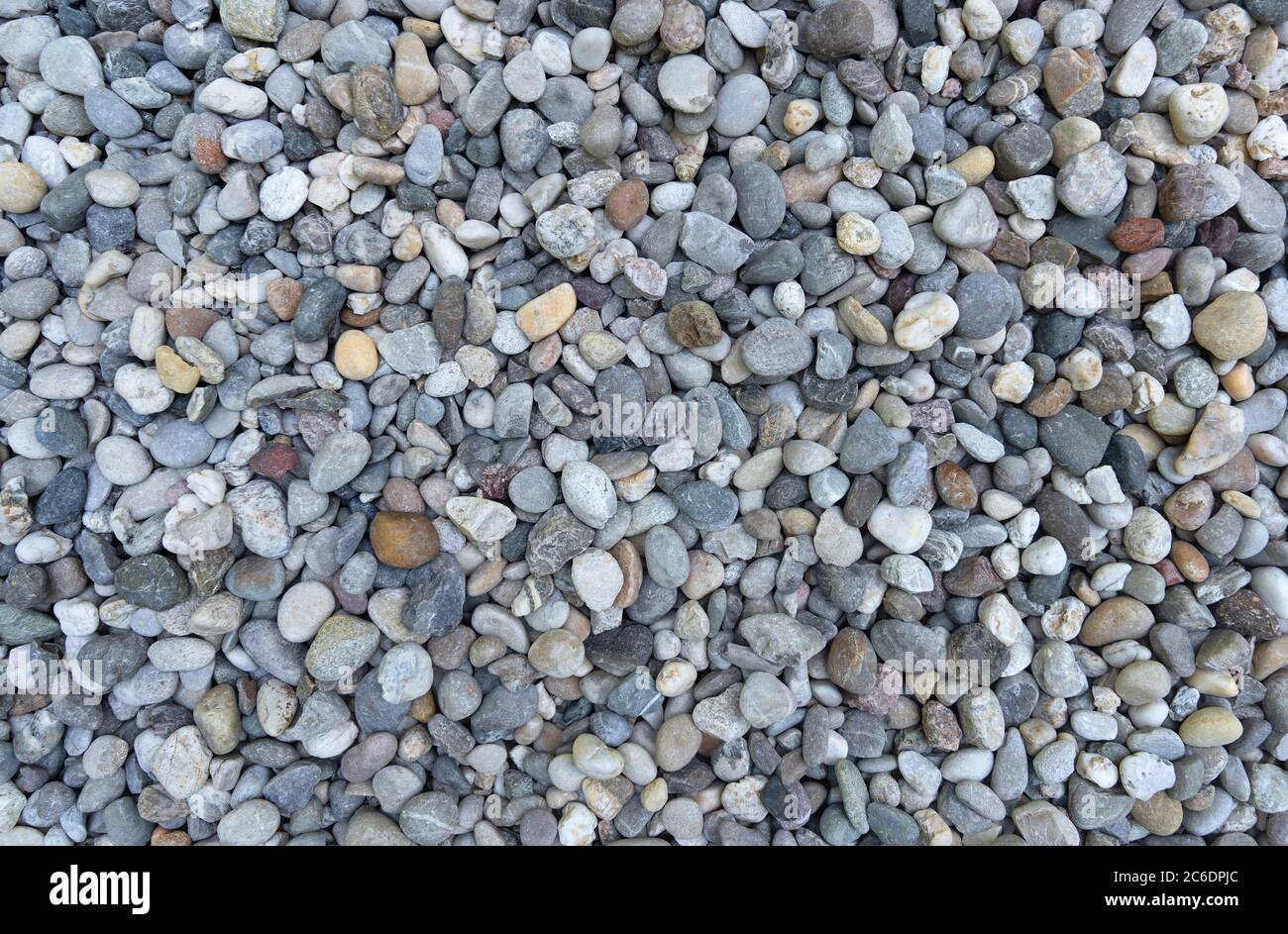 Bereich mit kleinen Kieselsteinen in der Nähe Stockfoto