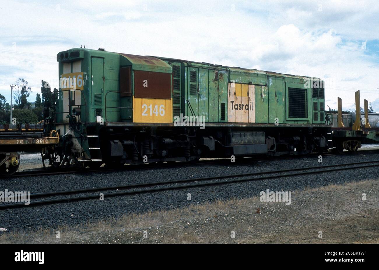 Tasrail ZC Class Diesel Lok No. 2146 in Launceston, Tasmanien, Australien. 2004. Stockfoto