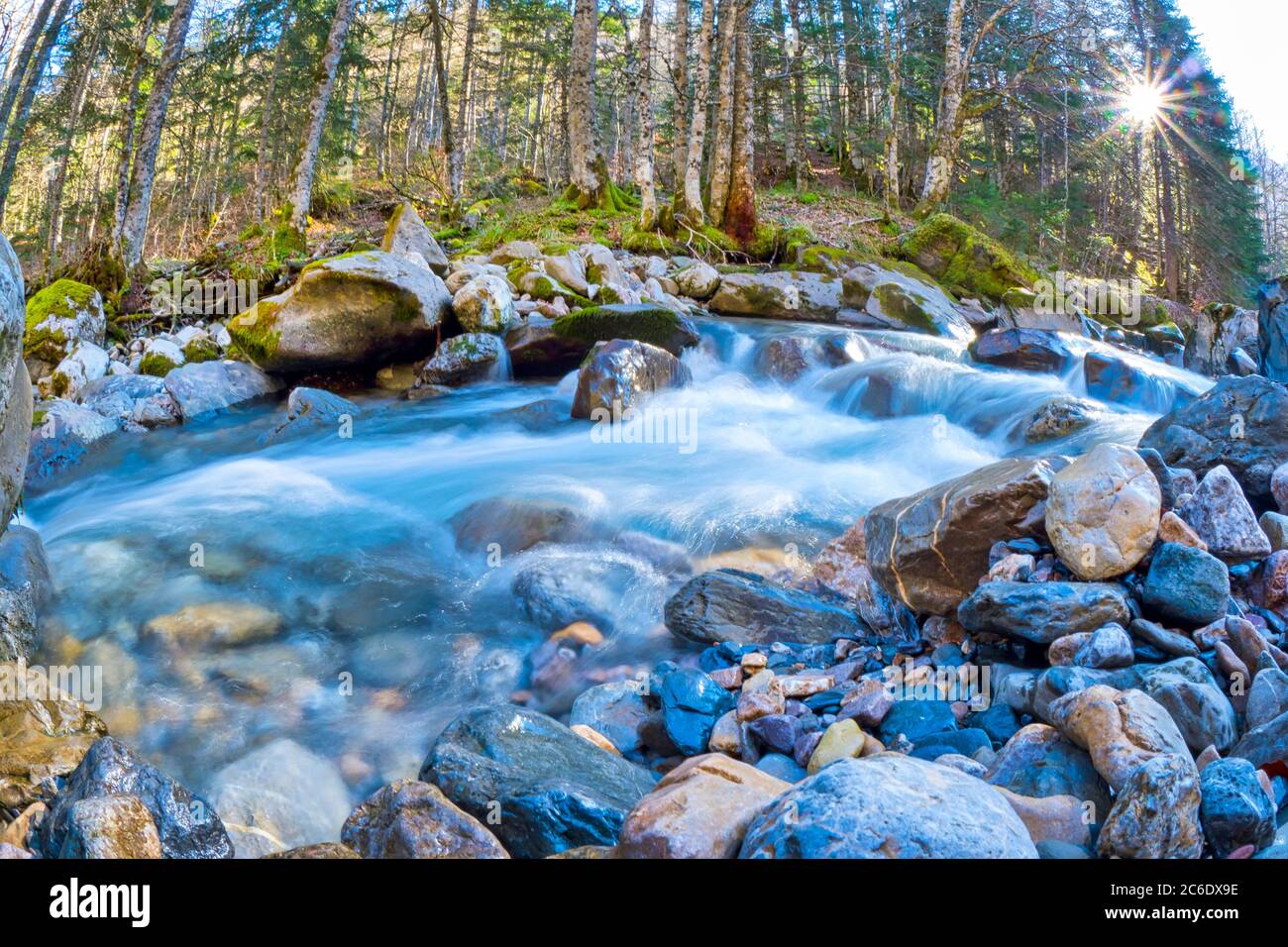 Aspe Valley, Nationalpark der Pyrenäen, Parc National des Pyrenees, Pyrenees-Atlantiques, Pyrenäen, Nouvelle-Aquitaine, Frankreich, Europa Stockfoto