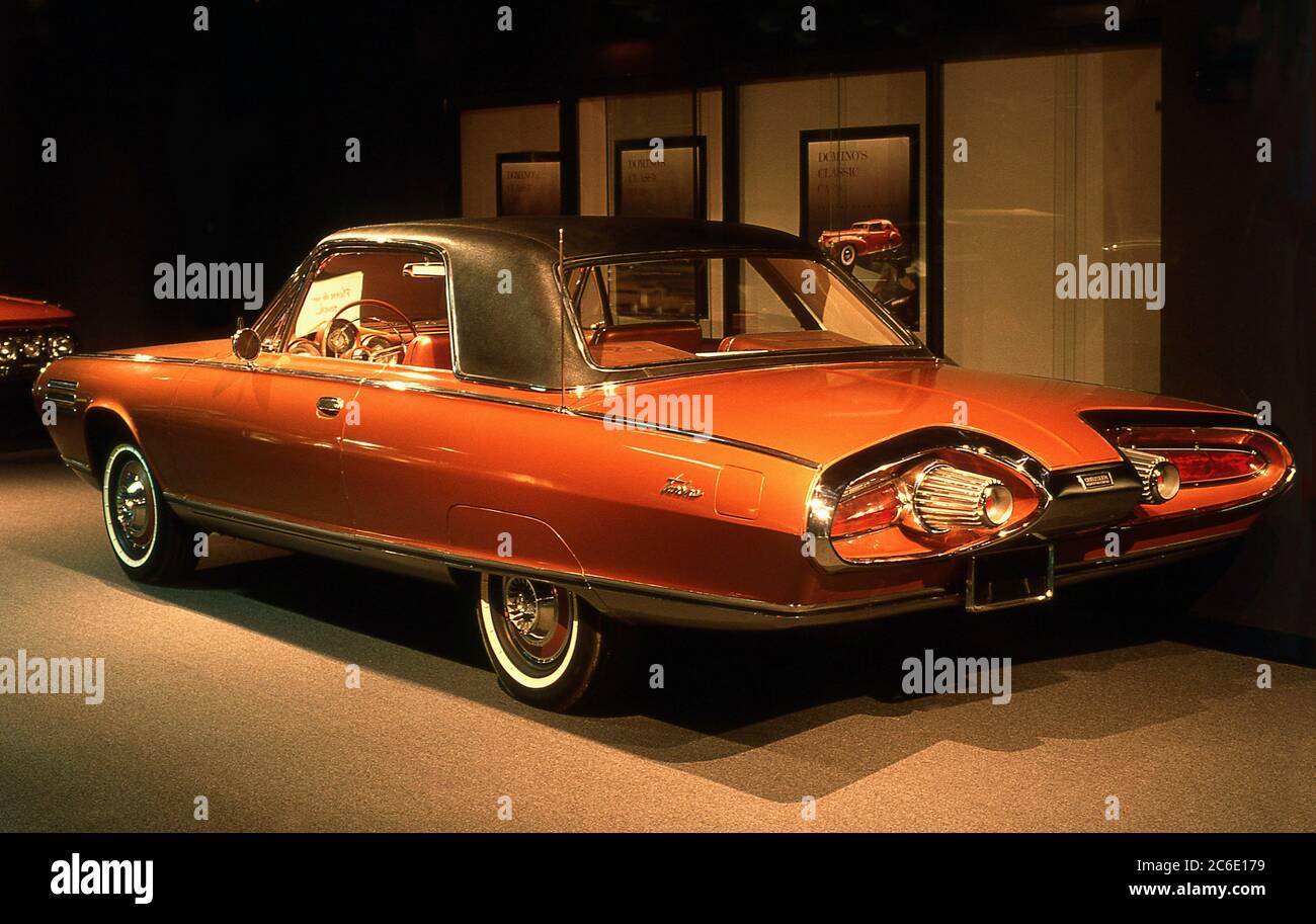 1963 Chrysler Turbine Auto im Domino's Classic Car Museum in Ann Arbor Michigan 1988 Stockfoto