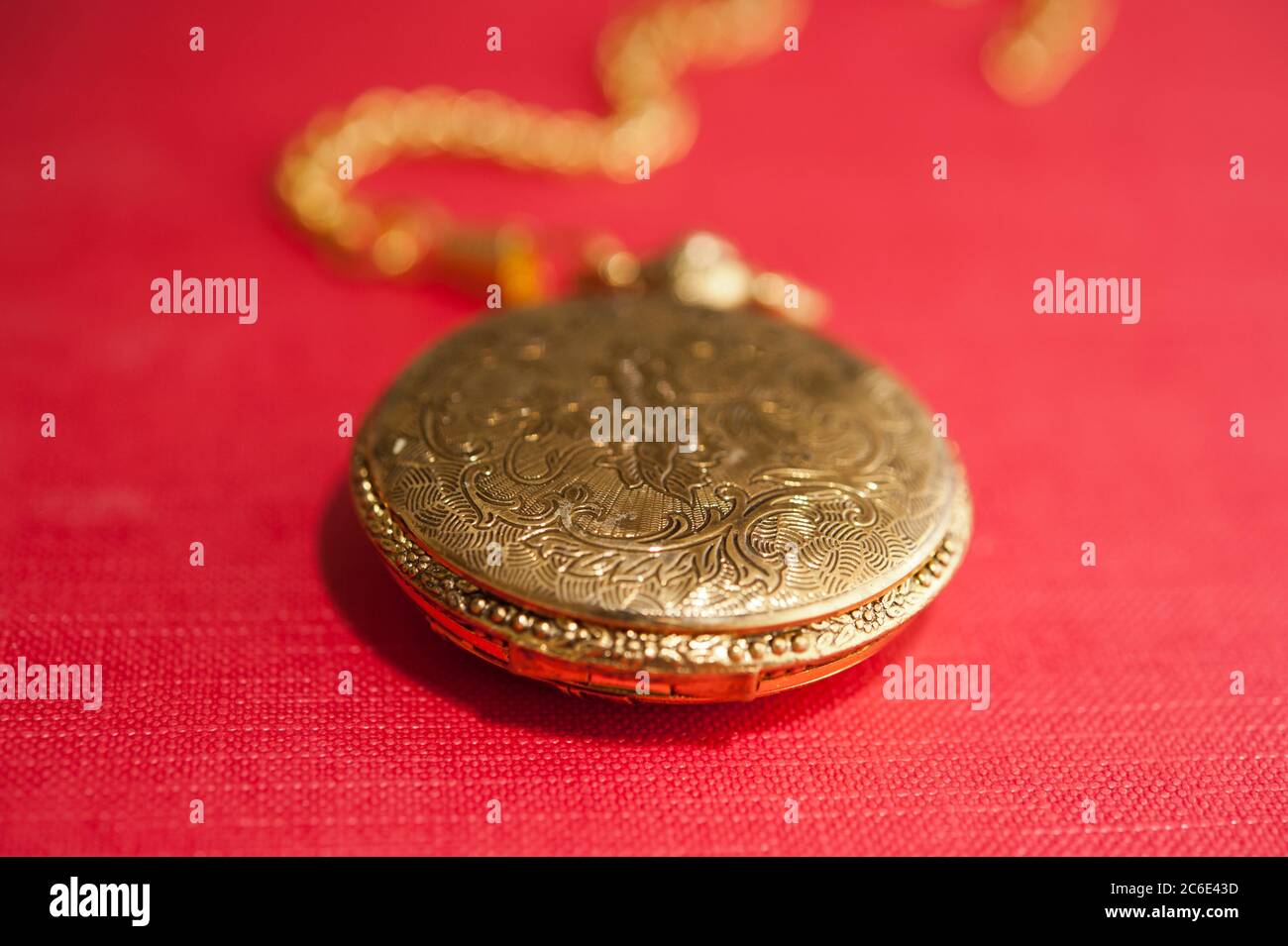 goldene Jägertasche Taschenuhr Stockfoto