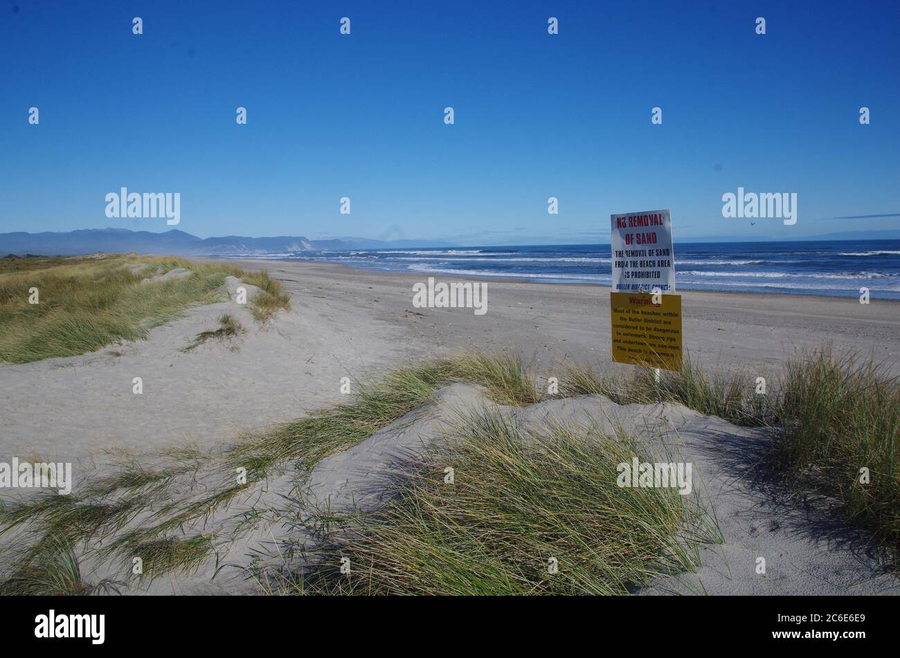 Strand. Alternative Route zum Te Araroa Trail. Karamea. Buller District. Westküste. Südinsel. Neuseeland Stockfoto