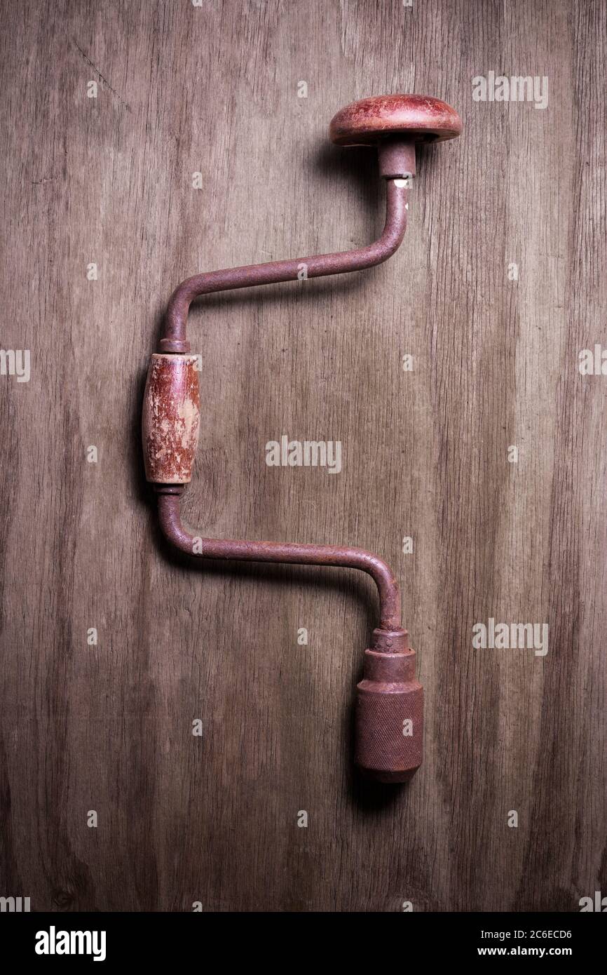 Old Hand Drill Stockfoto