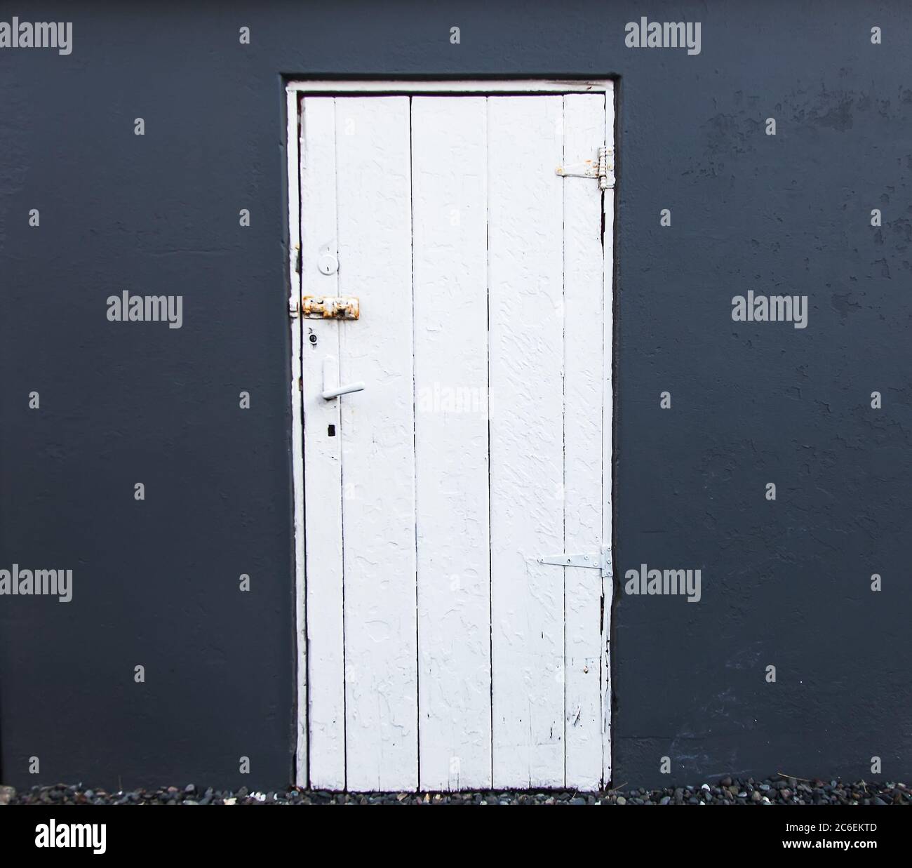 Vintage-Eingangstür Reykjavik Downtown Stockfoto