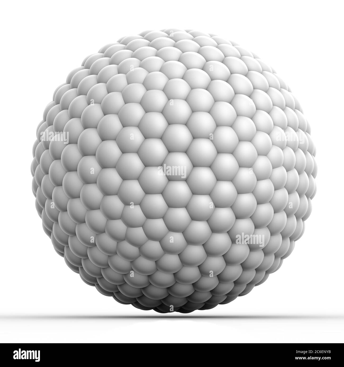 Geometrisches 3D-Objekt auf weißer mathematischer Konstruktion Stockfoto